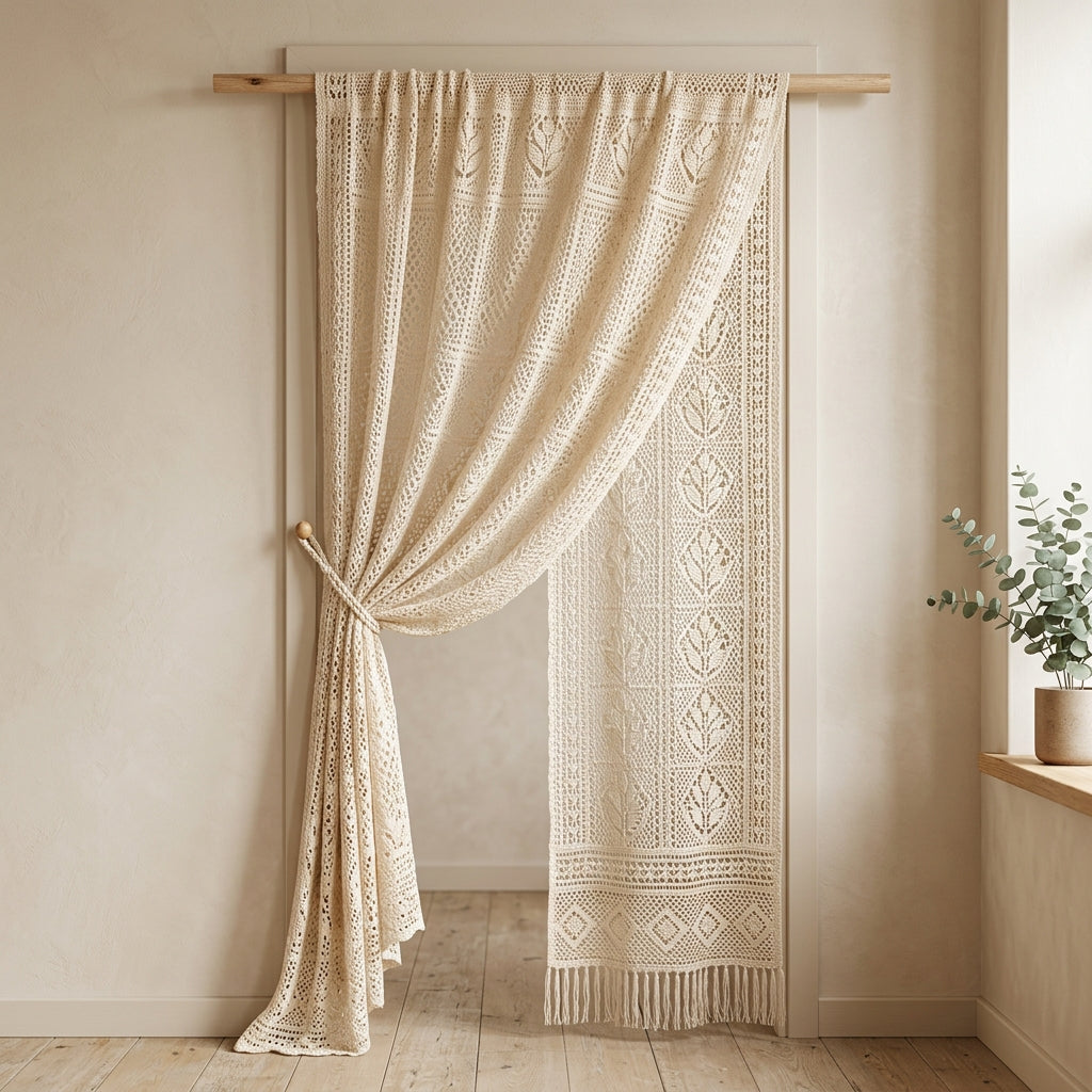 Crocheted Door Curtain