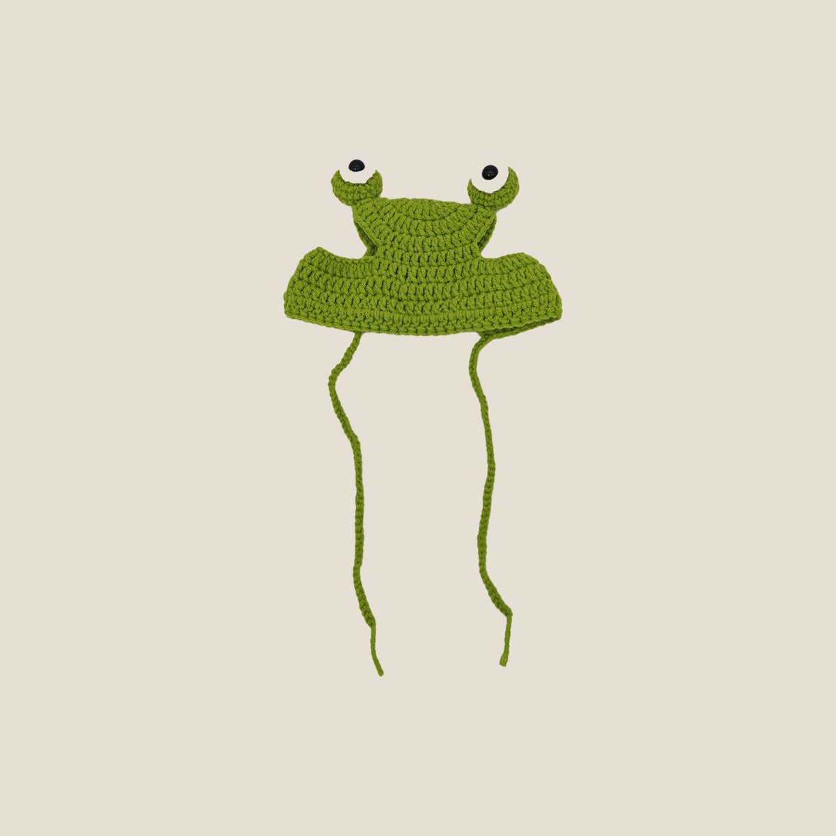 Funny Frog Crochet Pet Hat - Whimsical Pet Accessory