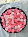 🌹 Handmade Crochet Gradient Rose Blanket | Floral Knitted Throw ~100cm